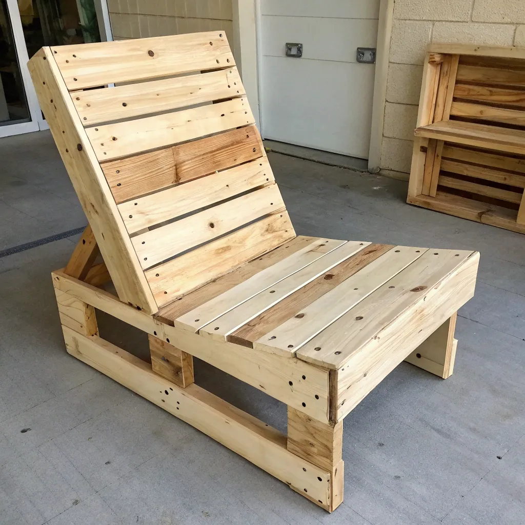 Elegant chair crafted from pallets